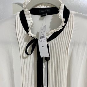 WHITE BUTTON DOWN DRESS TOP